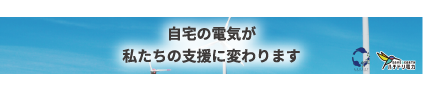 自分の電気が私たちの支援に変わります。