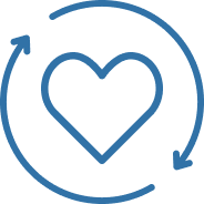 毎月の継続寄付のイラスト